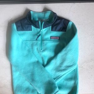 Girls vineyard vines 3/4 zip fleece